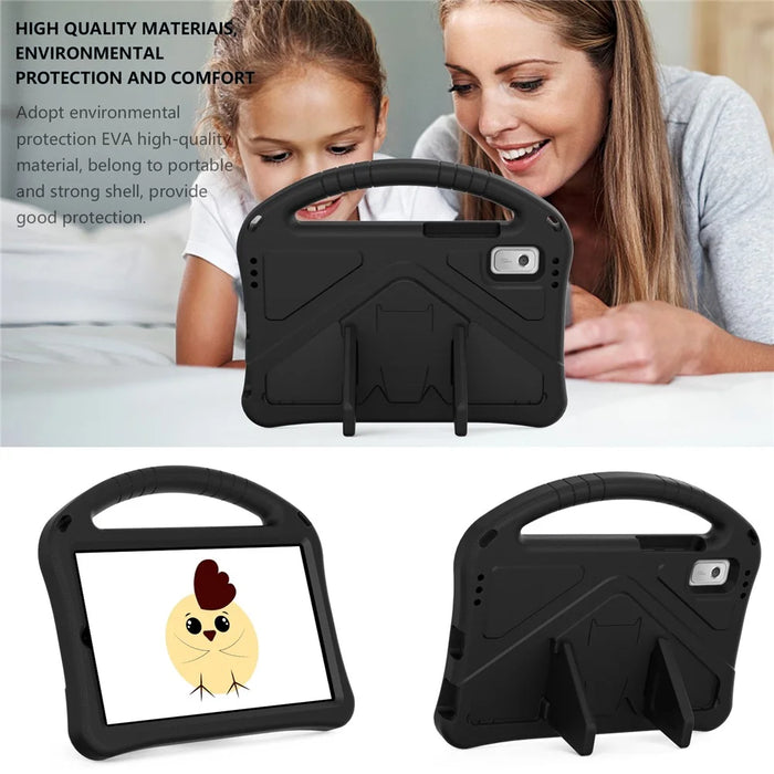 For Lenovo Tab M9 TB-310FU Handle Design Tablet Case Kickstand Shockproof EVA Protective Cover - Black - 4