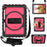 Kickstand Case for iPad Pro 9.7 inch (2016) / iPad 9.7-inch (2017) / (2018) / iPad Air 2 Silicone+PC Tablet Cover with Shoulder Strap - Black+Rose - 1