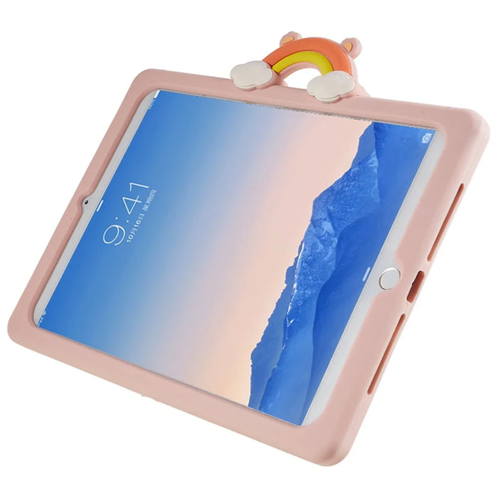 For iPad Air (2013) / Air 2 / iPad 9.7-inch (2017) / (2018) Tablet Case Cartoon Bear Rotary Kickstand PC+Silicone Cover - 5