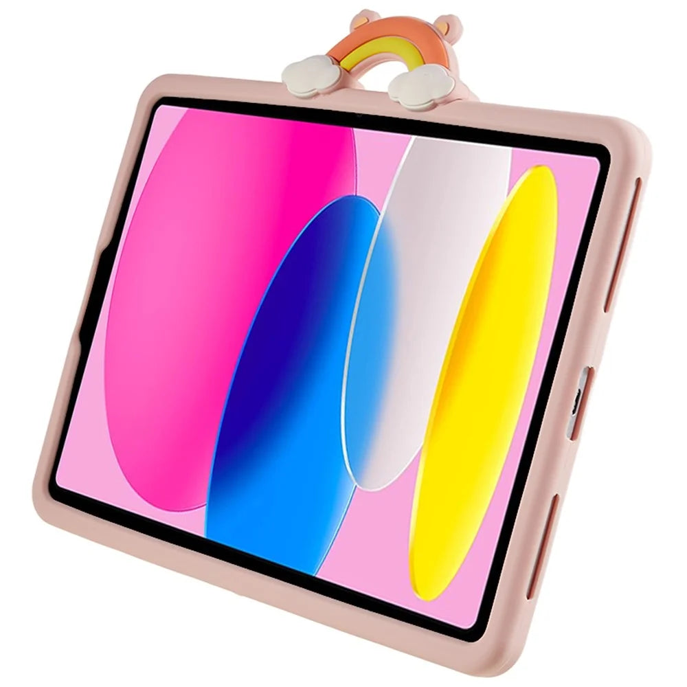 For iPad Air 11 (2026) / (2025) / (2024) / Air (2020) / (2022) / Pro 11 (2024) / (2020) / (2021) / (2022) PC+Silicone Case Rotary Kickstand Bear Tablet Cover - 5