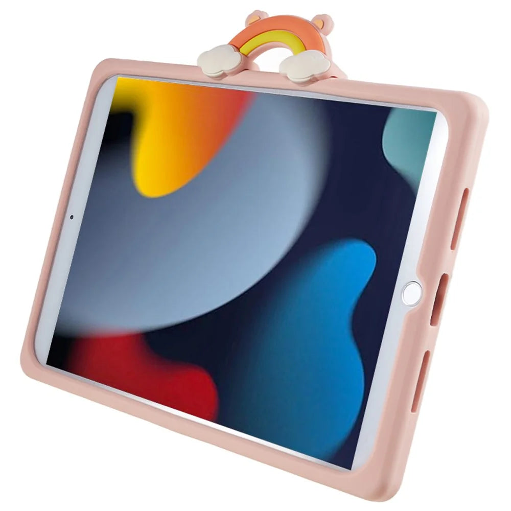 For iPad 10.2 (2021) / (2020) / (2019) / iPad Air 10.5 inch (2019) / Pro 10.5-inch (2017) Tablet Case PC+Silicone Cartoon Bear Kickstand Cover - 5
