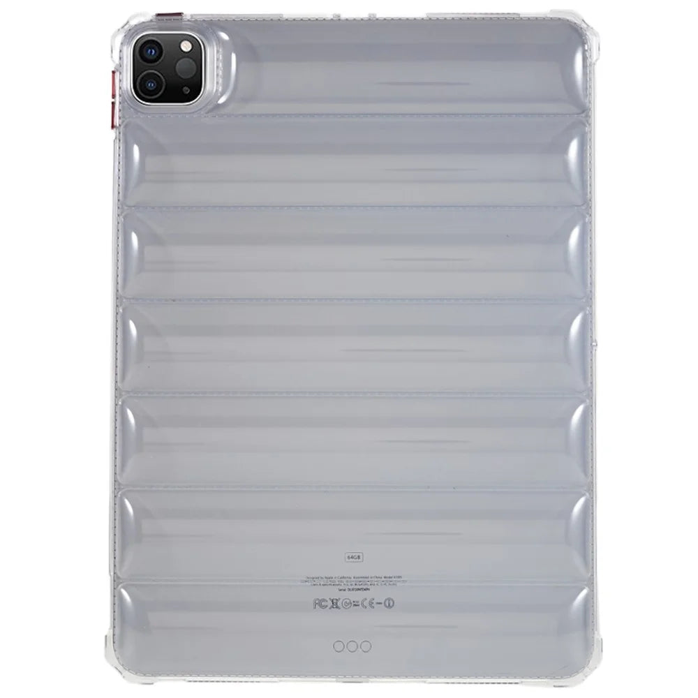 For iPad Pro 11 (2020) / (2021) / (2022) TPU Tablet Case Airbag Down Jacket Design Tablet Clear Cover Protector - 1