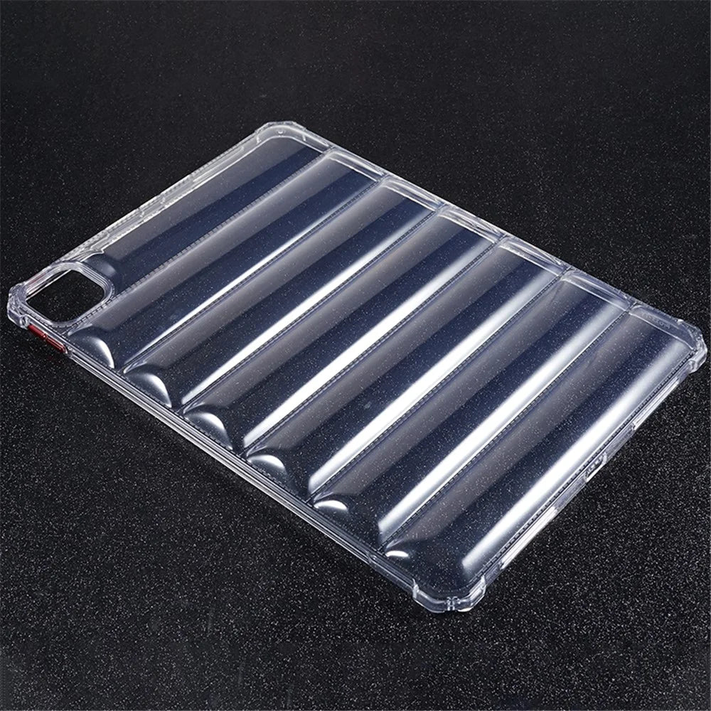 For iPad Pro 11 (2020) / (2021) / (2022) TPU Tablet Case Airbag Down Jacket Design Tablet Clear Cover Protector - 5