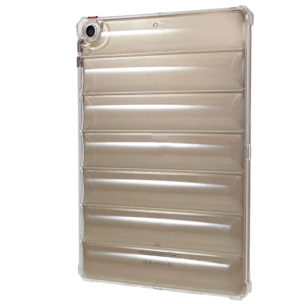 For iPad 10.2 (2021) / (2020) / (2019) Transparent Tablet Case Airbag Down Jacket Design TPU Back Cover - 4