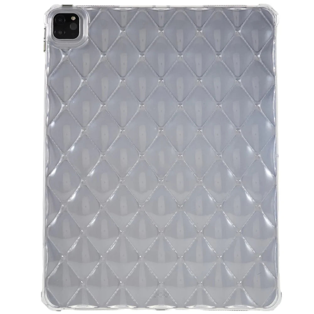 TPU Tablet Case for iPad Pro 12.9 (2022) / (2021) / (2020) Airbag Diamond Texture Clear Anti-drop Cover - 1