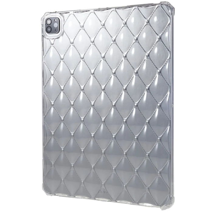 TPU Tablet Case for iPad Pro 12.9 (2022) / (2021) / (2020) Airbag Diamond Texture Clear Anti-drop Cover - 4