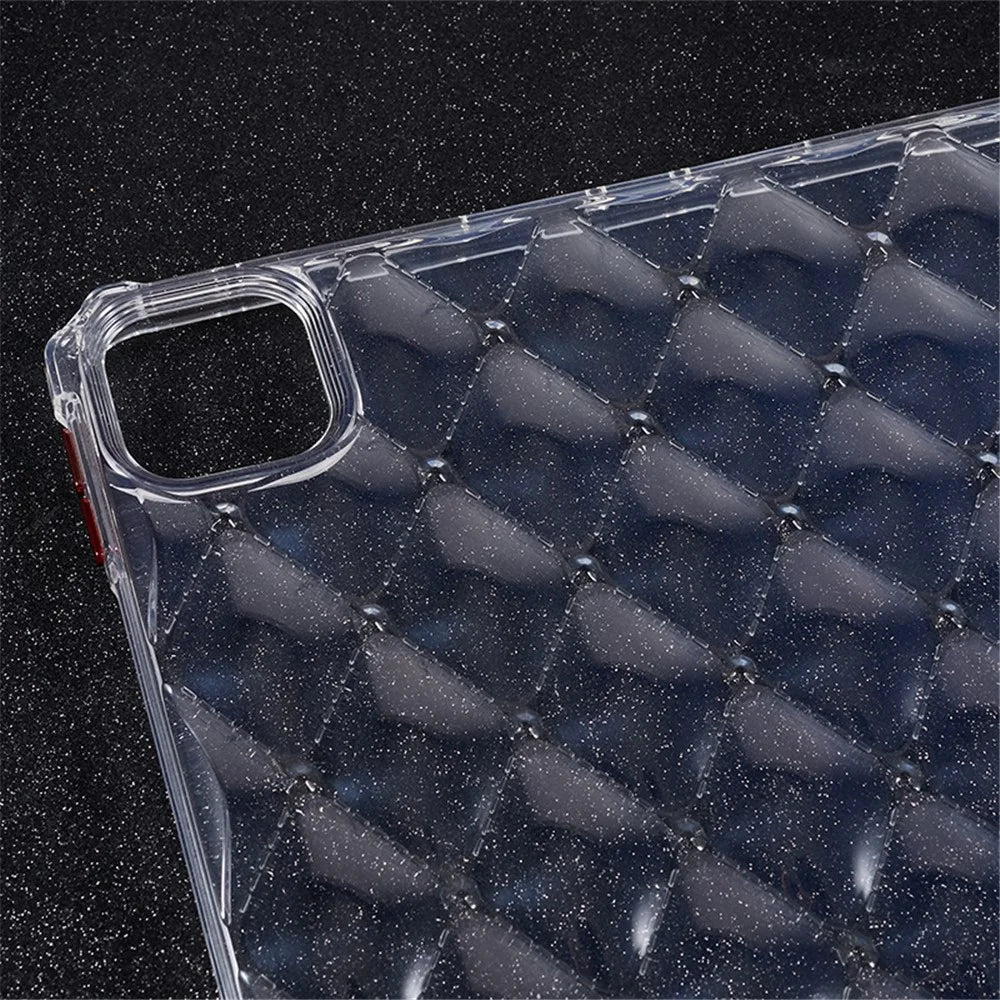 For iPad Pro 11 (2020) / (2021) / (2022) TPU Tablet Case Airbag Diamond Texture Transparent TPU Tablet Cover - 7