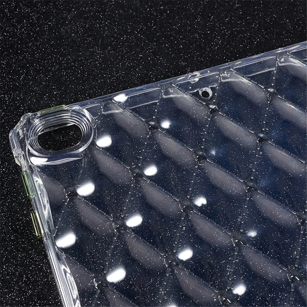 For iPad mini 4 / mini (2019) 7.9 inch Anti-drop Tablet Case Airbag Diamond Texture Clear TPU Cover - 7