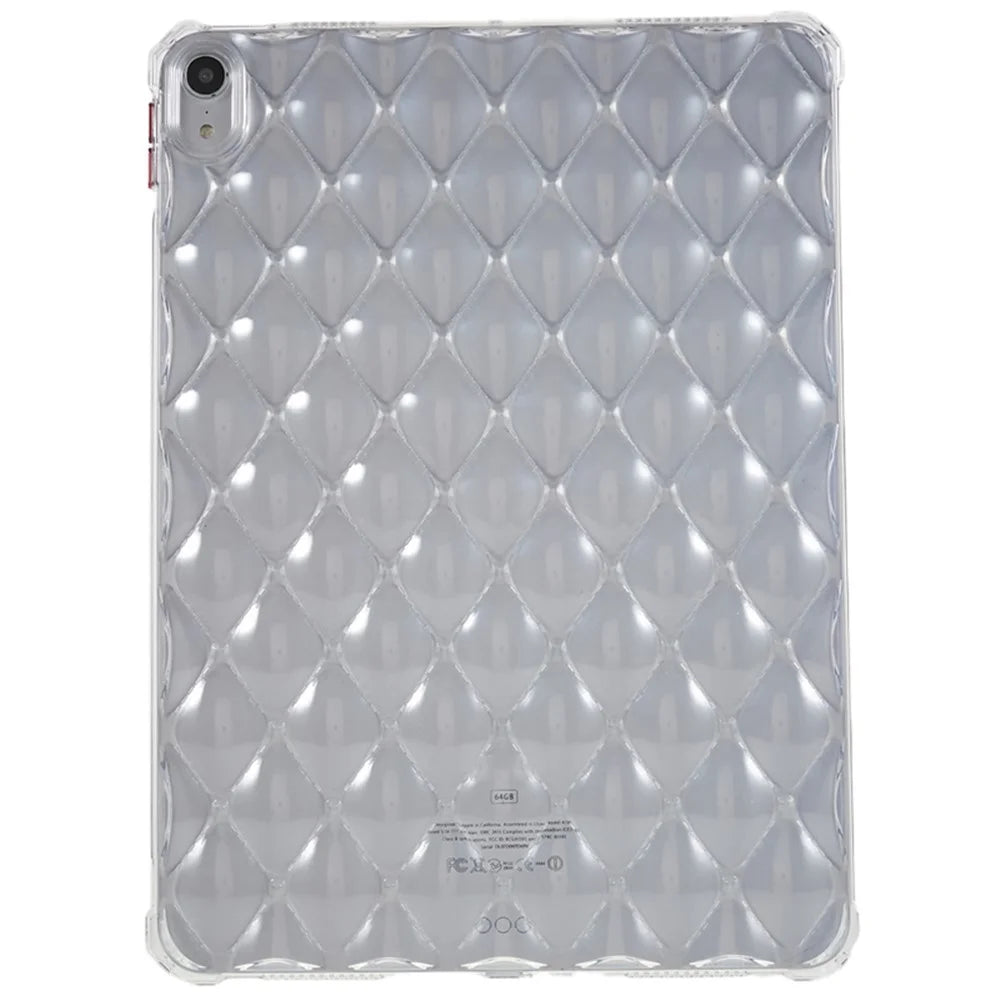 For iPad Air (2022) / (2020) Airbag Diamond Texture TPU Cover Anti-drop Clear Tablet Case - 1