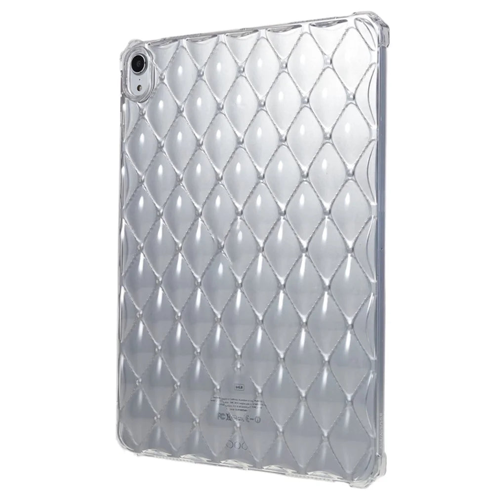 For iPad Air (2022) / (2020) Airbag Diamond Texture TPU Cover Anti-drop Clear Tablet Case - 4