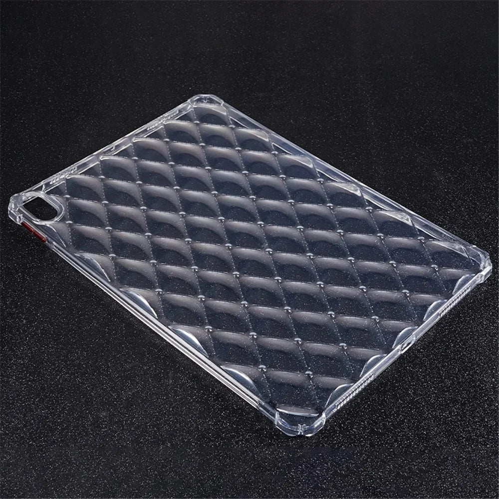 For iPad Air (2022) / (2020) Airbag Diamond Texture TPU Cover Anti-drop Clear Tablet Case - 5