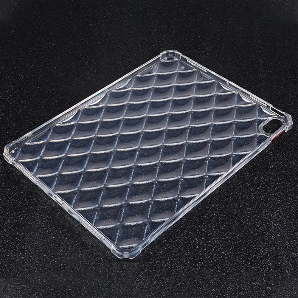 For iPad Air (2022) / (2020) Airbag Diamond Texture TPU Cover Anti-drop Clear Tablet Case - 6
