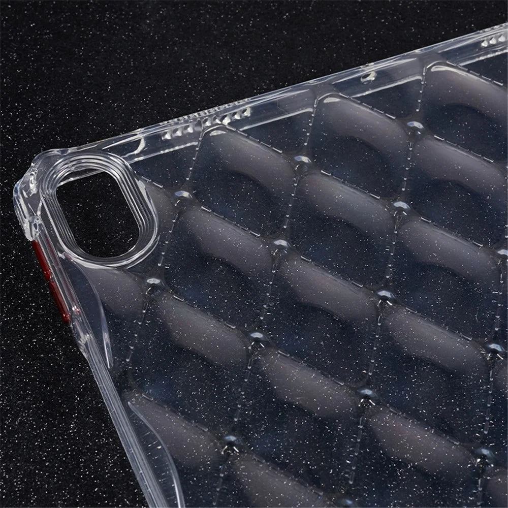 For iPad Air (2022) / (2020) Airbag Diamond Texture TPU Cover Anti-drop Clear Tablet Case - 7