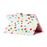 For iPad (2025) / 10.9 (2022) PU Leather Tablet Cover Dots Pattern Stand Smart Cover with Card Holder - White / Multi-Color Dots - 4