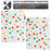 For iPad (2025) / 10.9 (2022) PU Leather Tablet Cover Dots Pattern Stand Smart Cover with Card Holder - White / Multi-Color Dots - 5
