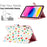 For iPad (2025) / 10.9 (2022) PU Leather Tablet Cover Dots Pattern Stand Smart Cover with Card Holder - White / Multi-Color Dots - 6