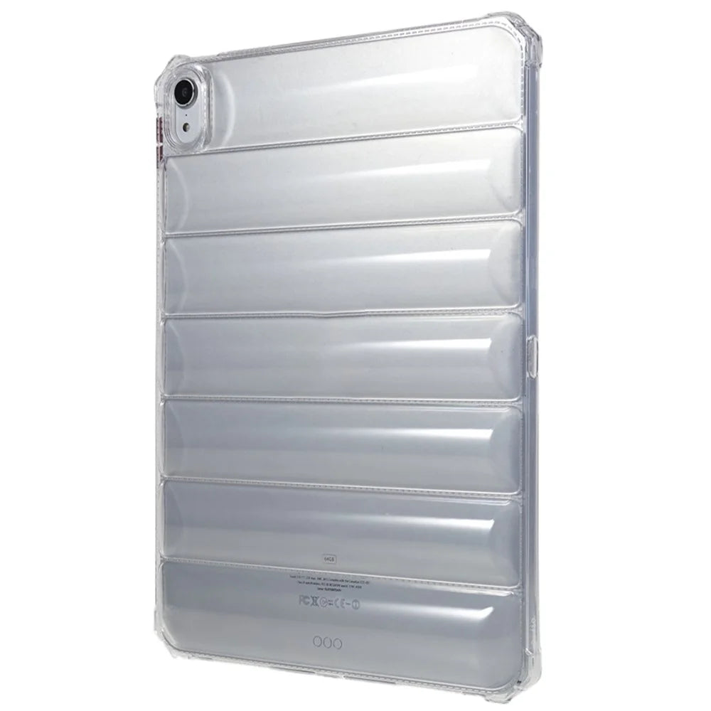 For iPad (2025) / 10.9 (2022) Soft TPU Clear Tablet Case Airbag Down Jacket Design Anti-Drop Cover - 4