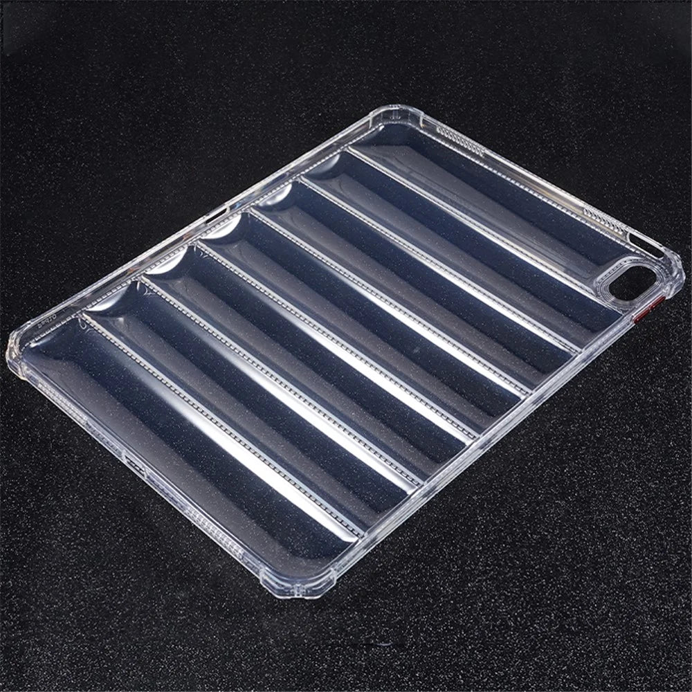 For iPad (2025) / 10.9 (2022) Soft TPU Clear Tablet Case Airbag Down Jacket Design Anti-Drop Cover - 6