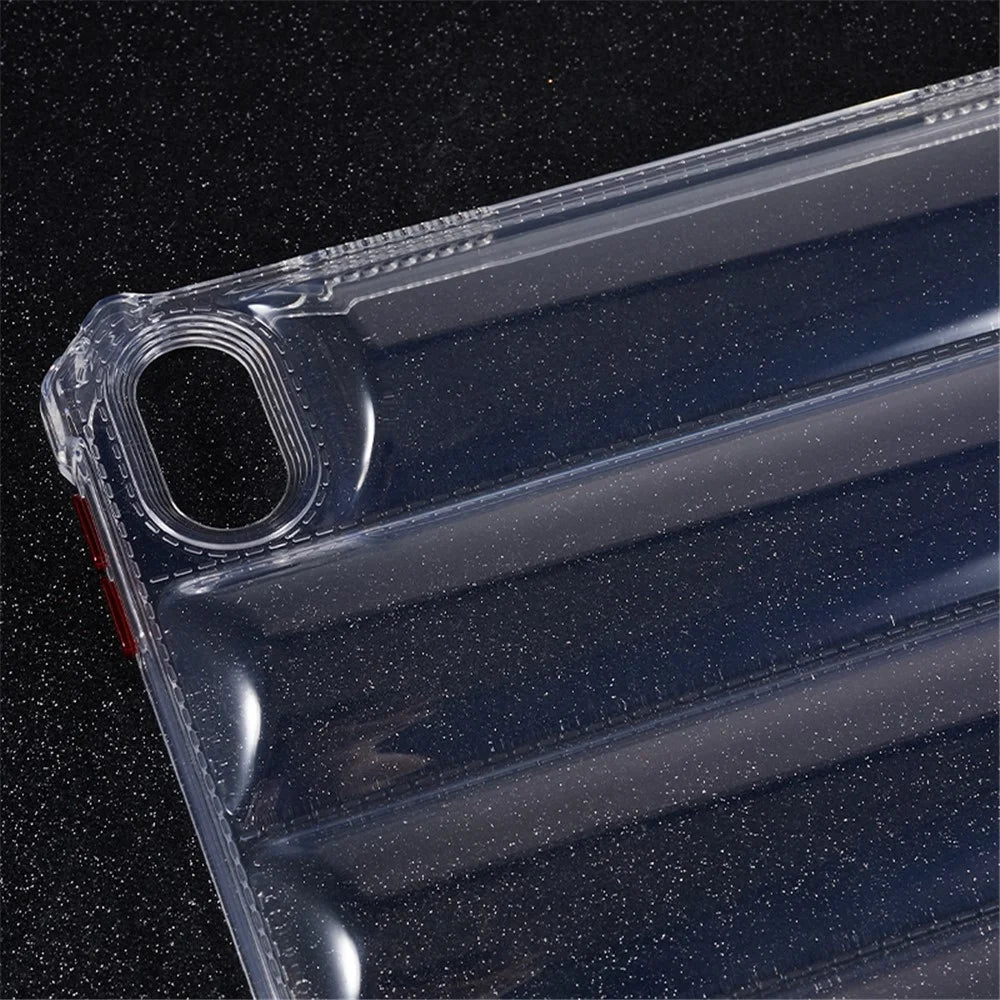 For iPad (2025) / 10.9 (2022) Soft TPU Clear Tablet Case Airbag Down Jacket Design Anti-Drop Cover - 7