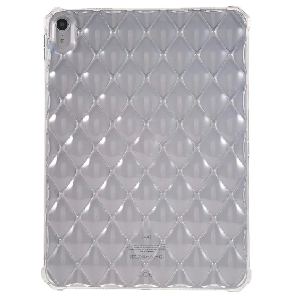 For iPad (2025) / 10.9 (2022) Airbag Diamond Texture Tablet Anti-Drop Cover Soft TPU Clear Back Case - 1