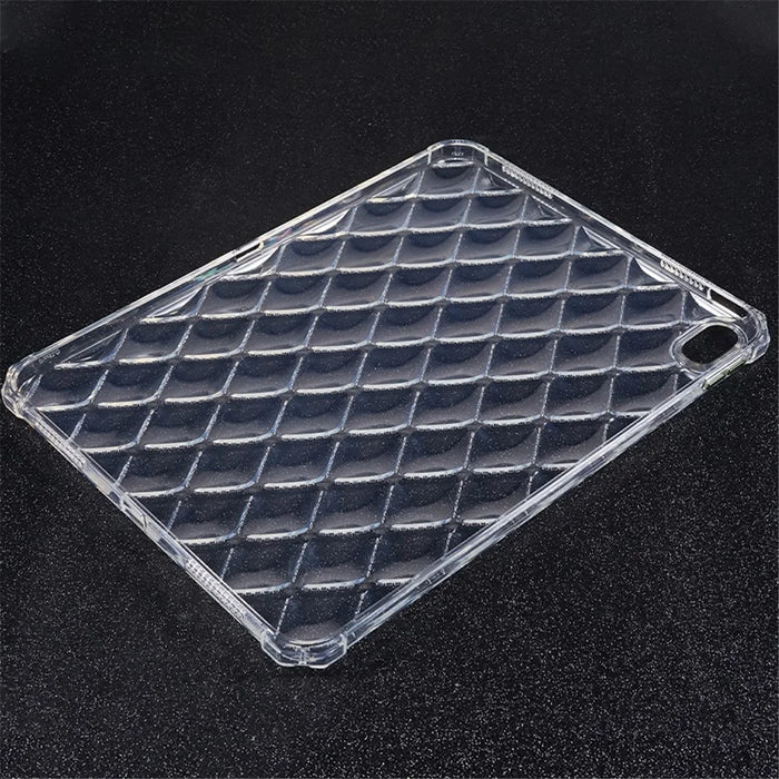 For iPad (2025) / 10.9 (2022) Airbag Diamond Texture Tablet Anti-Drop Cover Soft TPU Clear Back Case - 5