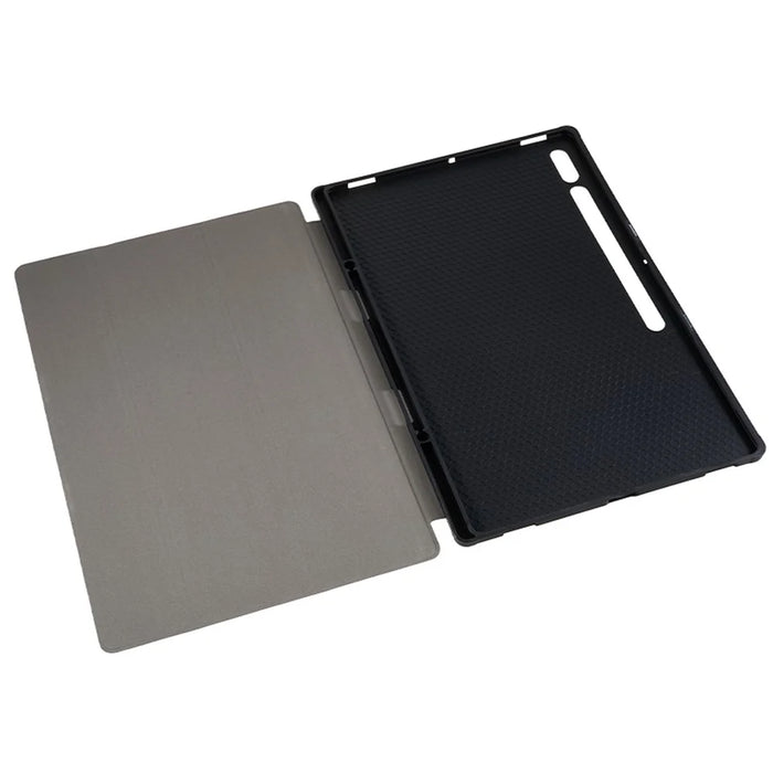 For Samsung Galaxy Tab S8 Ultra Trifold Stand Tablet Case PU Leather Pattern Printing Cover - Don't Touch Me - 6