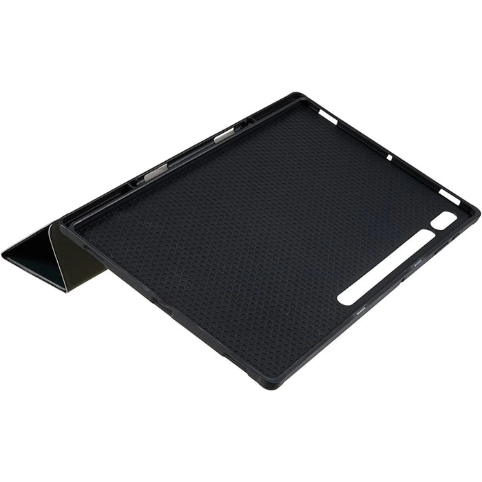 For Samsung Galaxy Tab S8 Ultra Trifold Stand Tablet Case PU Leather Pattern Printing Cover - Don't Touch Me - 7