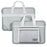 15-15.6 inch Laptop Sleeve Waterproof Oxford Cloth Notebook Handbag with Small Detachable Bag - Grey - 1