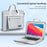 15-15.6 inch Laptop Sleeve Waterproof Oxford Cloth Notebook Handbag with Small Detachable Bag - Grey - 2
