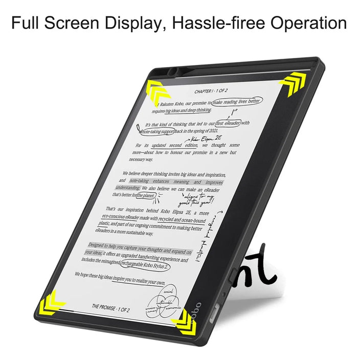 For Kobo Elipsa 2E Origami Stand Case PU Leather Pattern Printing Ebook Reader Cover with Auto Wake / Sleep - Cat - 3