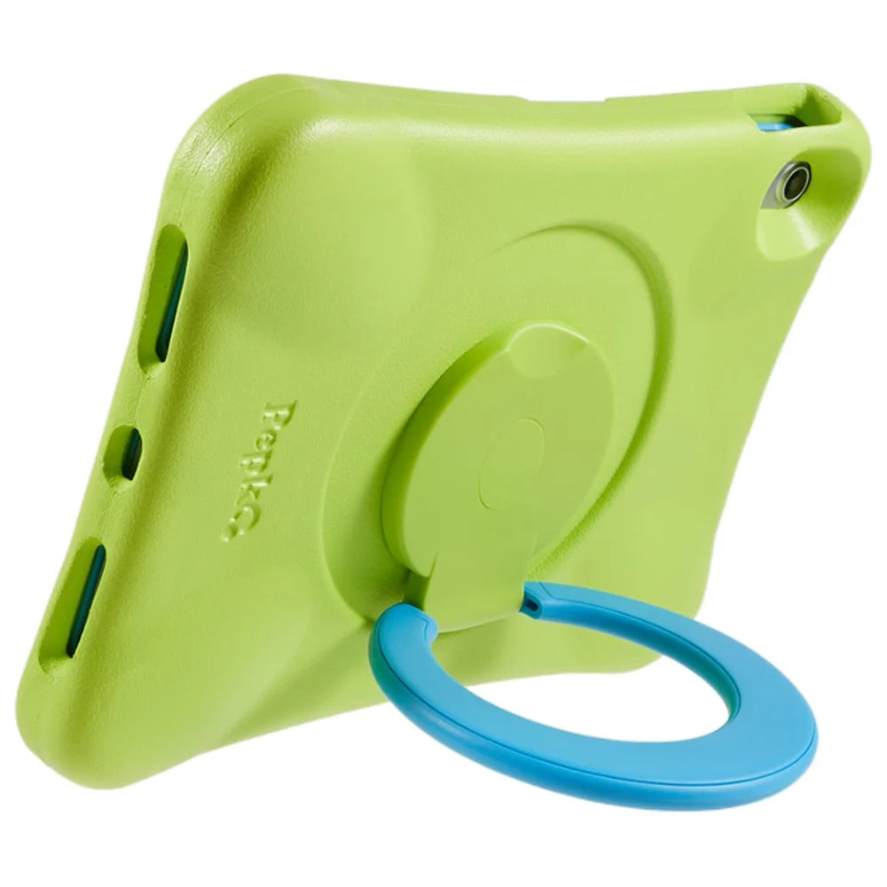 PEPKOO for iPad (2025) / 10.9 (2022) Shockproof Tablet Case 360-degree Rotatable PC Kickstand EVA Protective Cover - Green / Blue - 6