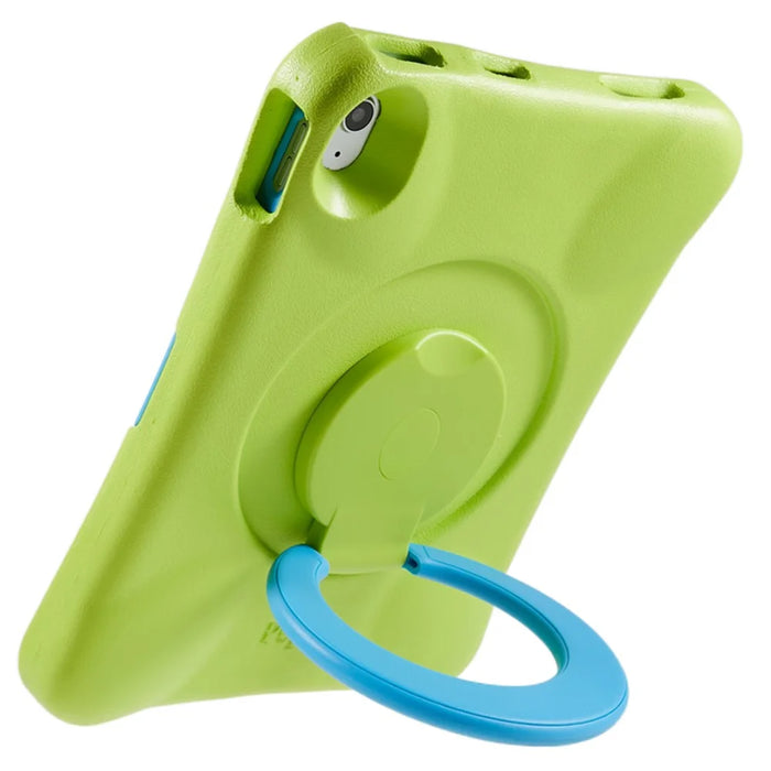 PEPKOO for iPad (2025) / 10.9 (2022) Shockproof Tablet Case 360-degree Rotatable PC Kickstand EVA Protective Cover - Green / Blue - 7