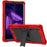 For Lenovo Tab M10 Plus TB-X606 Kickstand Shockproof Cover Silicone + PC Tablet Case - Red+Black - 1