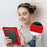 For Lenovo Tab M10 Plus TB-X606 Kickstand Shockproof Cover Silicone + PC Tablet Case - Red+Black - 2