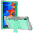 For Samsung Galaxy Tab S8 Ultra Kickstand Tablet Case Silicone + PC Shockproof Cover - Grey+Mint Green - 1