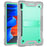 For Samsung Galaxy Tab S8 Ultra Kickstand Tablet Case Silicone + PC Shockproof Cover - Grey+Mint Green - 2