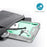 For Samsung Galaxy Tab S8 Ultra Kickstand Tablet Case Silicone + PC Shockproof Cover - Grey+Mint Green - 6