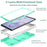 For Samsung Galaxy Tab A7 Lite 8.7-inch Tablet Case Silicone + PC Rugged Protective Kickstand Cover - Grey+Mint Green - 3