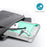 For Samsung Galaxy Tab A7 Lite 8.7-inch Tablet Case Silicone + PC Rugged Protective Kickstand Cover - Grey+Mint Green - 5