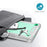 For Samsung Galaxy Tab A7 10.4 (2020) / (2022) Tablet Case Silicone + PC Protective Armor Kickstand Cover - Grey+Mint Green - 4
