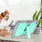 For Samsung Galaxy Tab A8 10.5 (2021) / (2022) Tablet Case Kickstand Silicone + PC Shockproof Armor Cover - Grey+Mint Green - 6