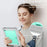 For Lenovo Tab M10 Plus Kickstand Tablet Case Silicone + PC Rugged Kids Protective Cover - Grey+Mint Green - 3