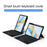 For Honor Pad V8 Leather Case + Bluetooth-compatible Keyboard with Backlight Trackpad - 7