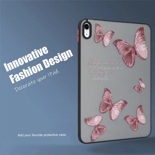 For iPad (2025) / 10.9 (2022) Soft TPU Tablet Case Pattern Printing Skin-Touch Back Cover - Butterfly - 2