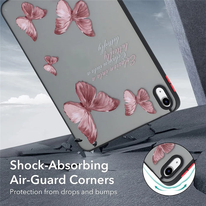 For iPad (2025) / 10.9 (2022) Soft TPU Tablet Case Pattern Printing Skin-Touch Back Cover - Butterfly - 4
