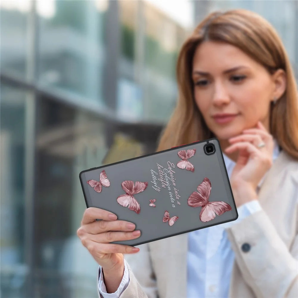 For Samsung Galaxy Tab A7 Lite 8.7-inch T220 T225 Pattern Tablet Case Soft TPU Skin-touch Cover - Butterfly - 2