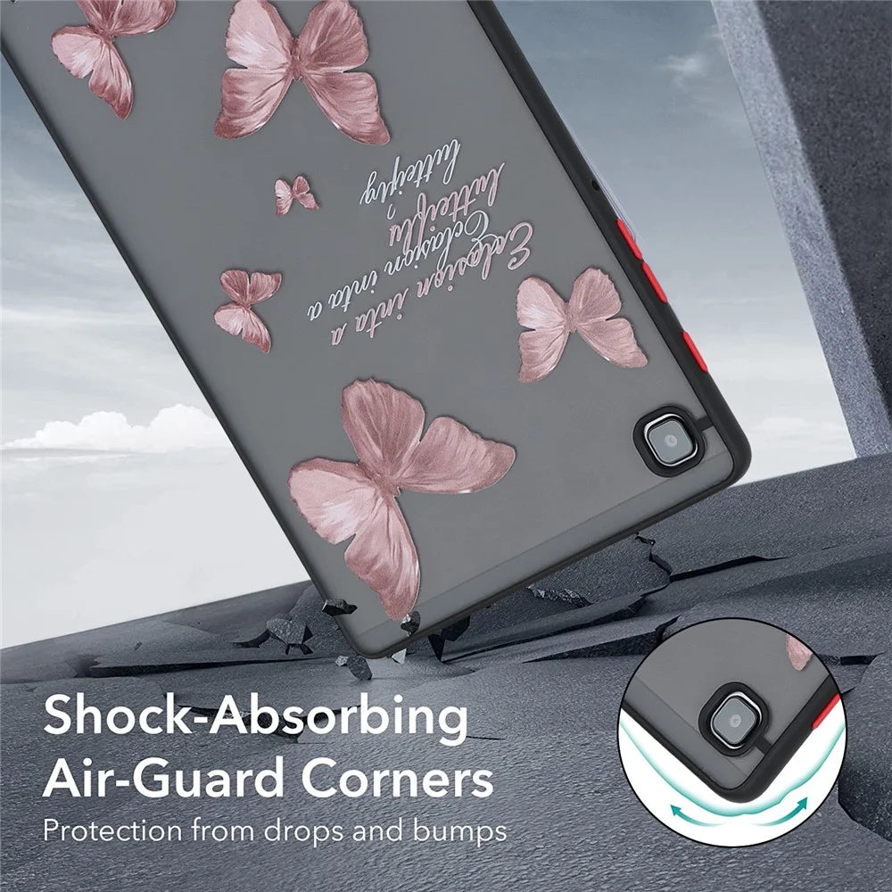 For Samsung Galaxy Tab A7 Lite 8.7-inch T220 T225 Pattern Tablet Case Soft TPU Skin-touch Cover - Butterfly - 4