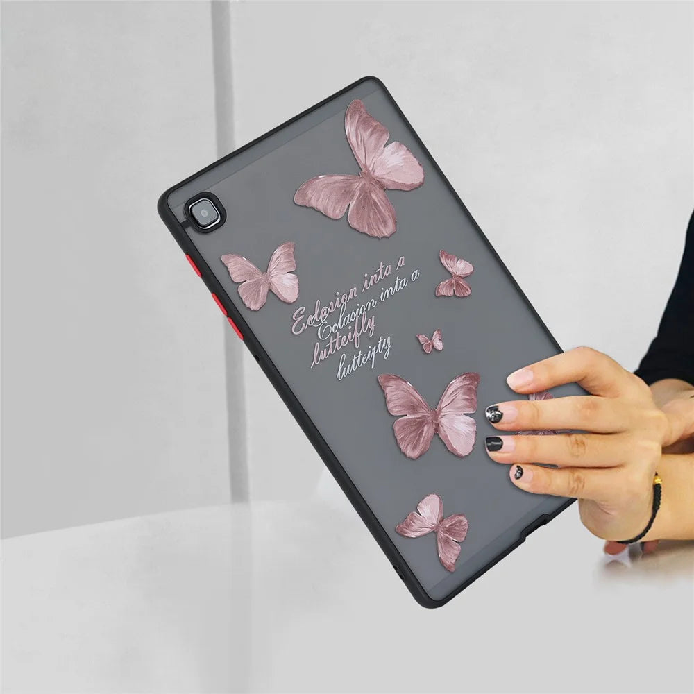For Samsung Galaxy Tab A7 Lite 8.7-inch T220 T225 Pattern Tablet Case Soft TPU Skin-touch Cover - Butterfly - 5