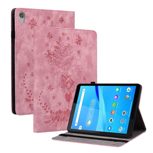 For Lenovo Tab M8 (HD) TB-8505F 8505X 8.0" Imprinted PU Leather Case Stand Tablet Cover - Pink - 1