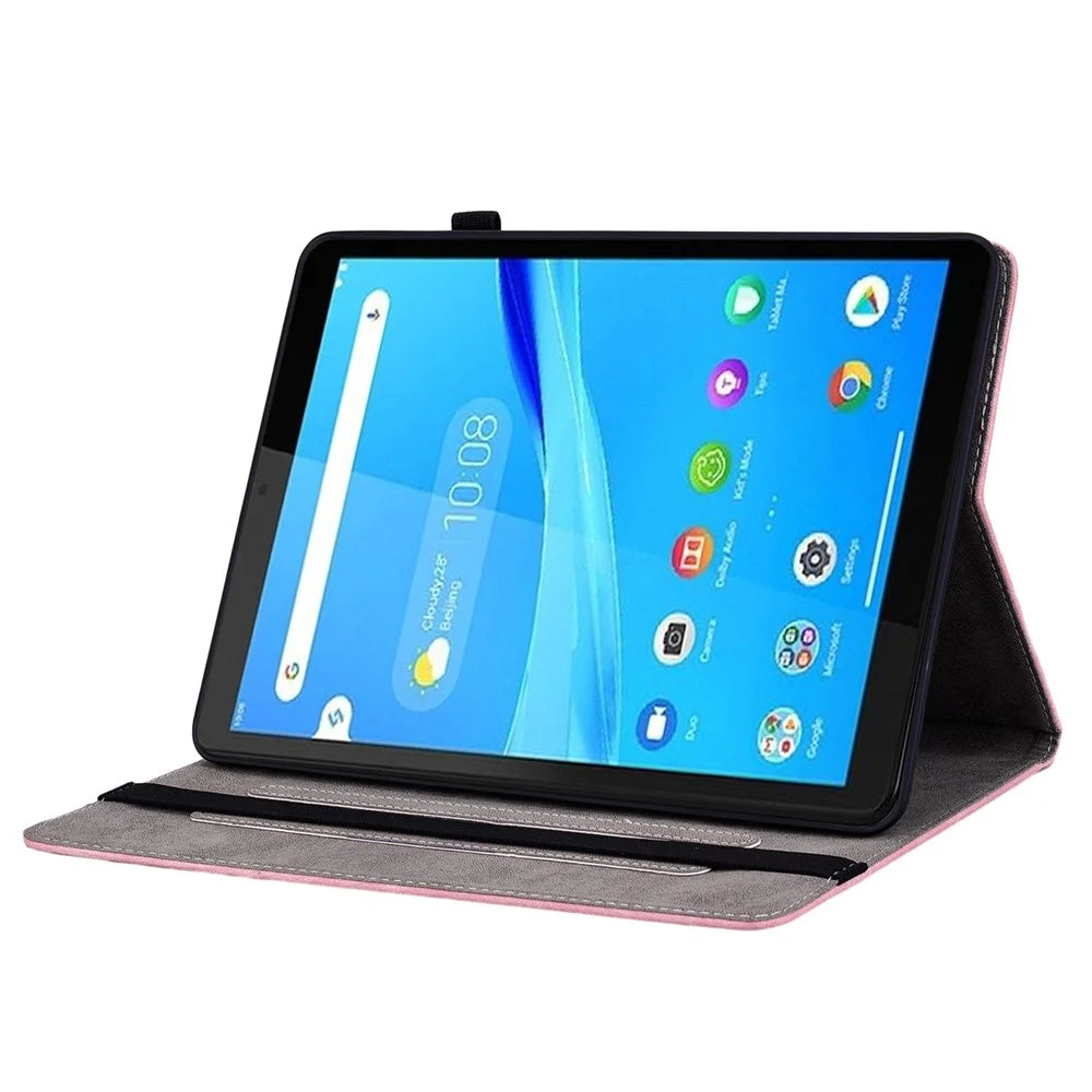 For Lenovo Tab M8 (HD) TB-8505F 8505X 8.0" Imprinted PU Leather Case Stand Tablet Cover - Pink - 2